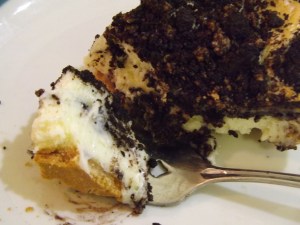 Peanut Butter Oreo Cheesecake Slice